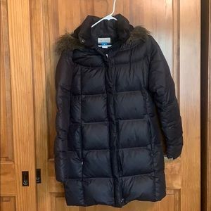 Columbia down parka with fur hood